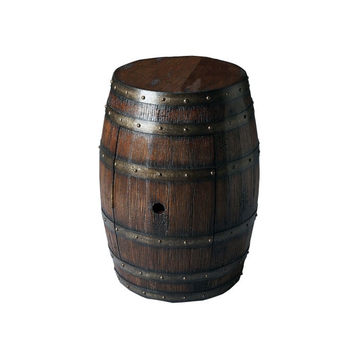 Mountain Lodge 26.5'' Tall Solid Wood Drum End Table