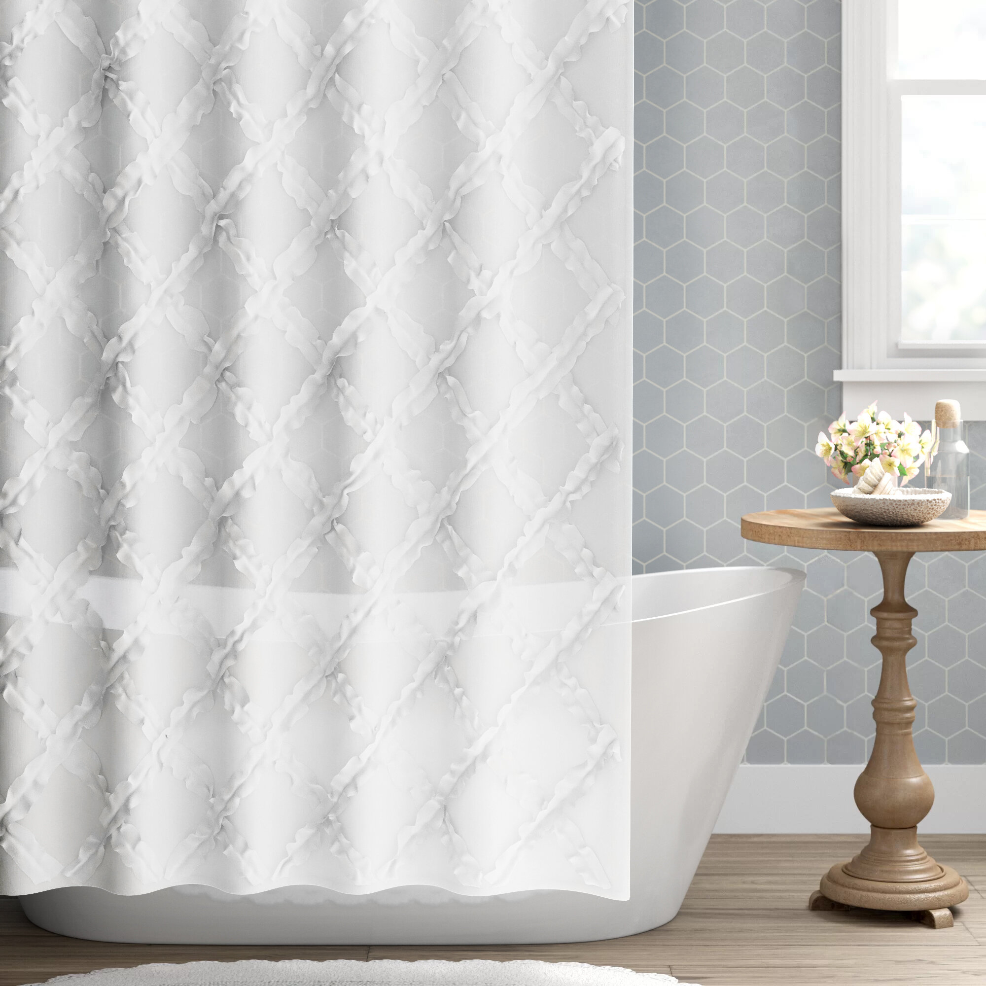 Mumford Solid Color Single Shower Curtain