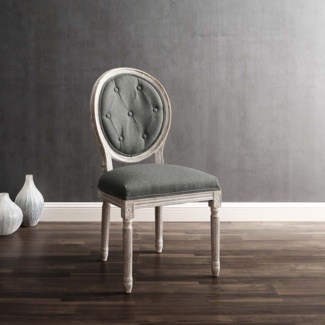 Chair Louis XVI style black and gray stripes with black velvet & black wood