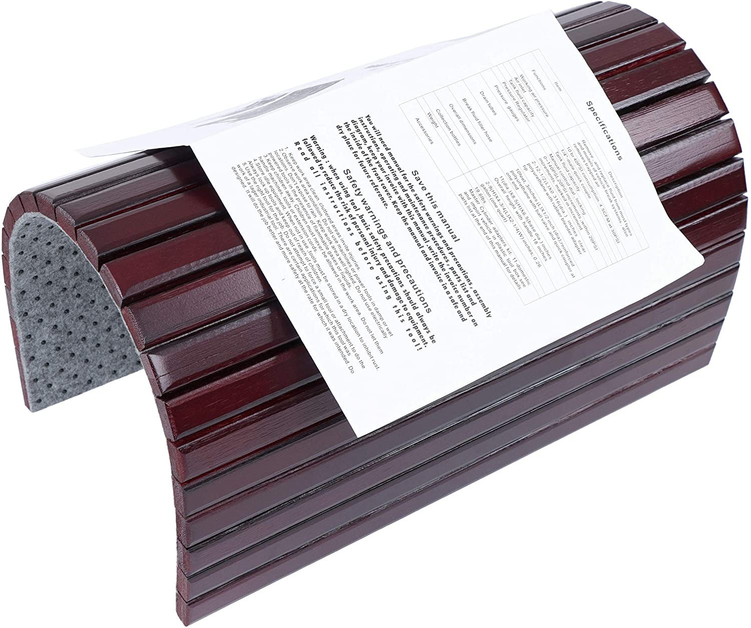 Natural Bamboo Sofa Armrest - Anti-Slip Tray Table