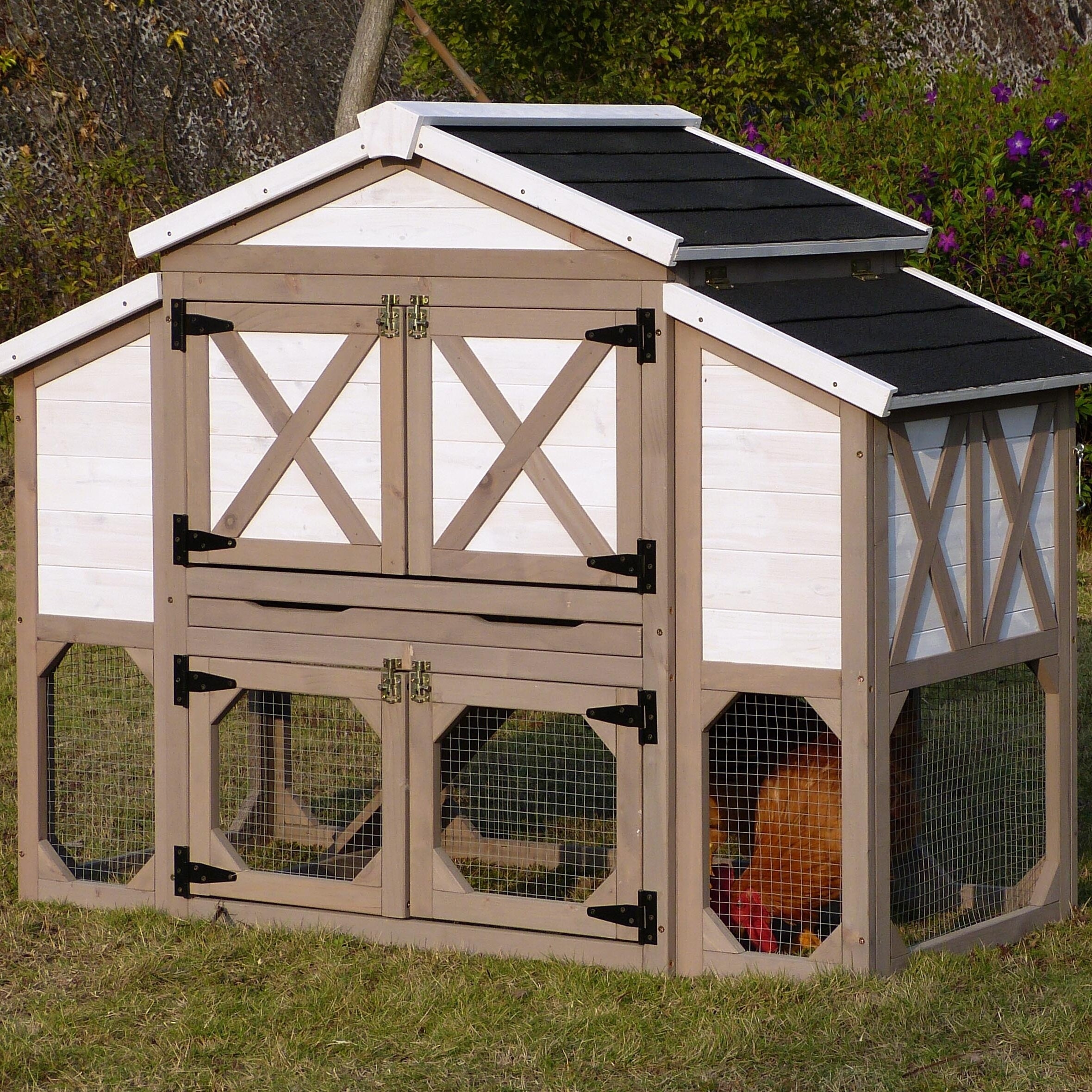 Nell 14.9 Square Feet Chicken Coop with Chicken Run