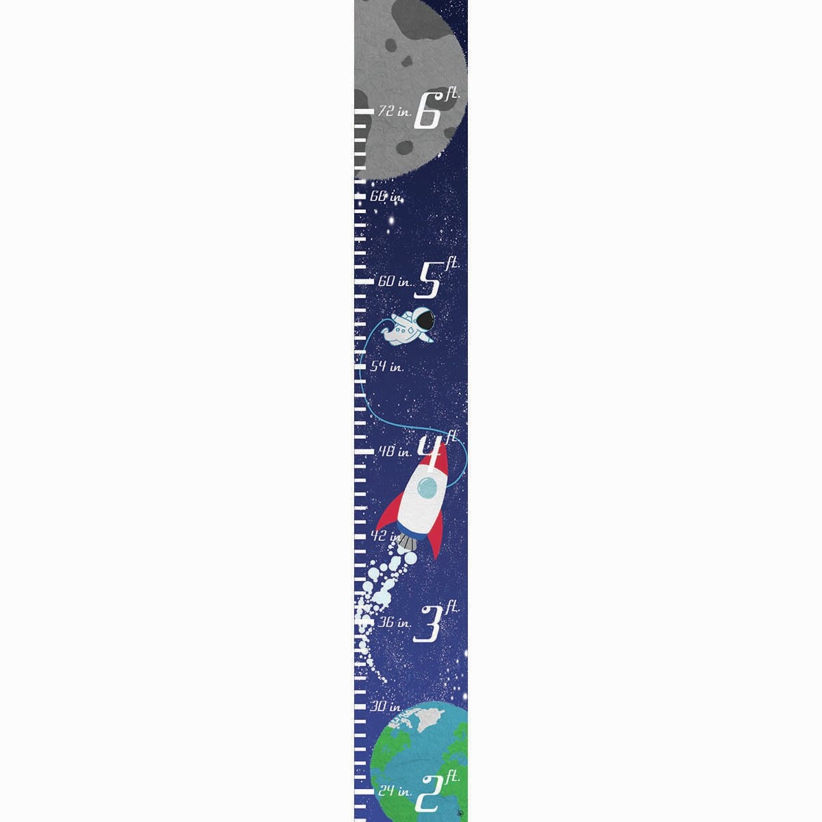 Neysa Astronaut and Rocket in Space Personalized Growth Chart