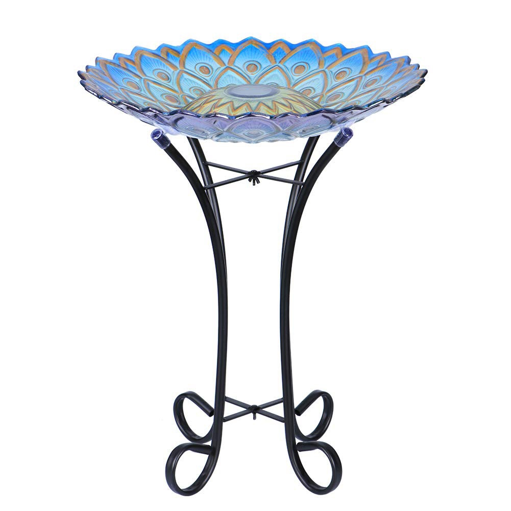 Nissy Solar Lighted Birdbath
