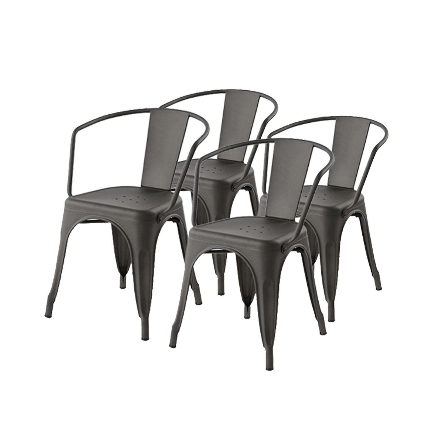 Northrup Slat Back Stacking Arm Chair