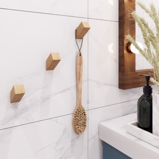 Numbers 1.13'' Wide Solid Wood 3 - Hook Wall Hook