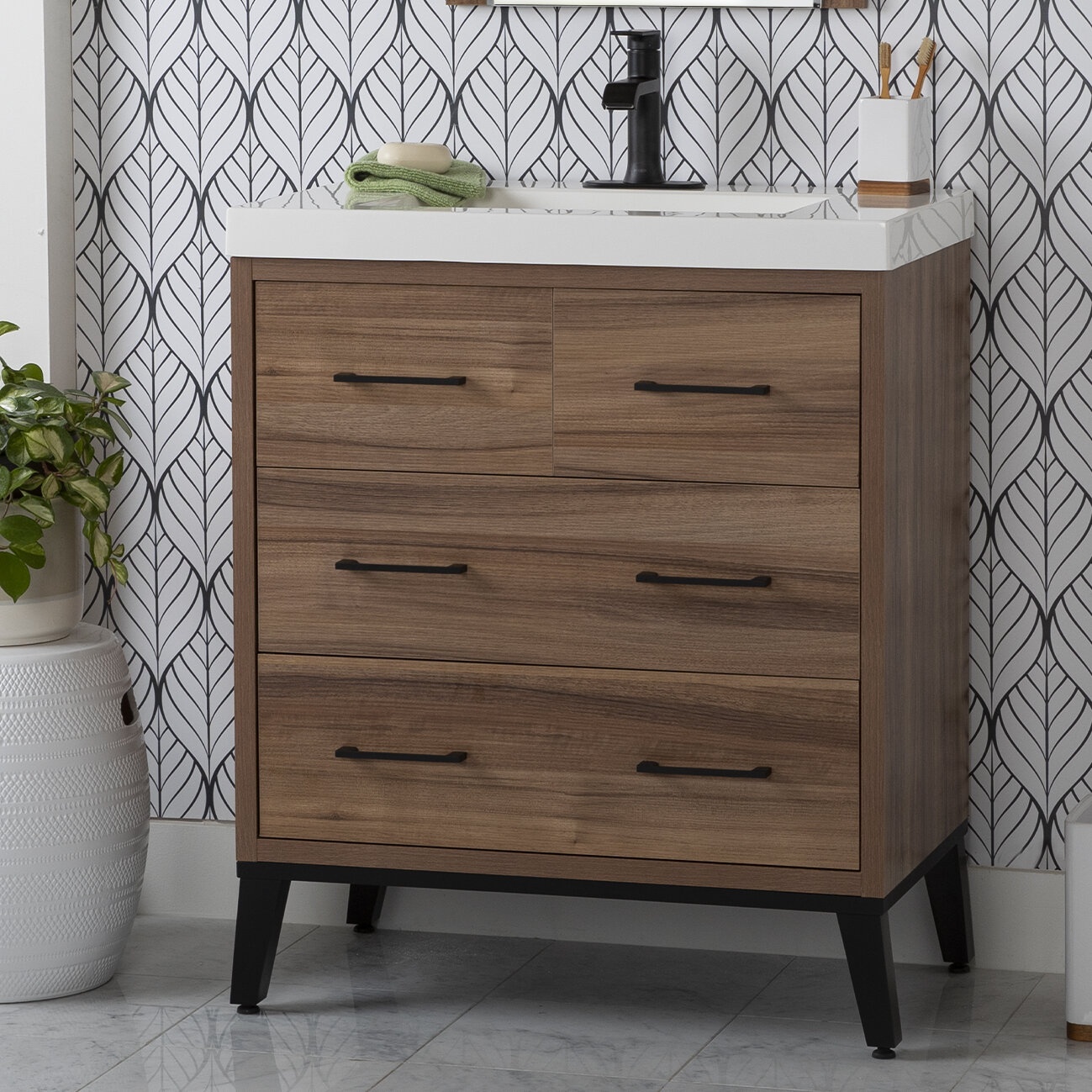 Narrow Depth Bathroom Vanity - VisualHunt