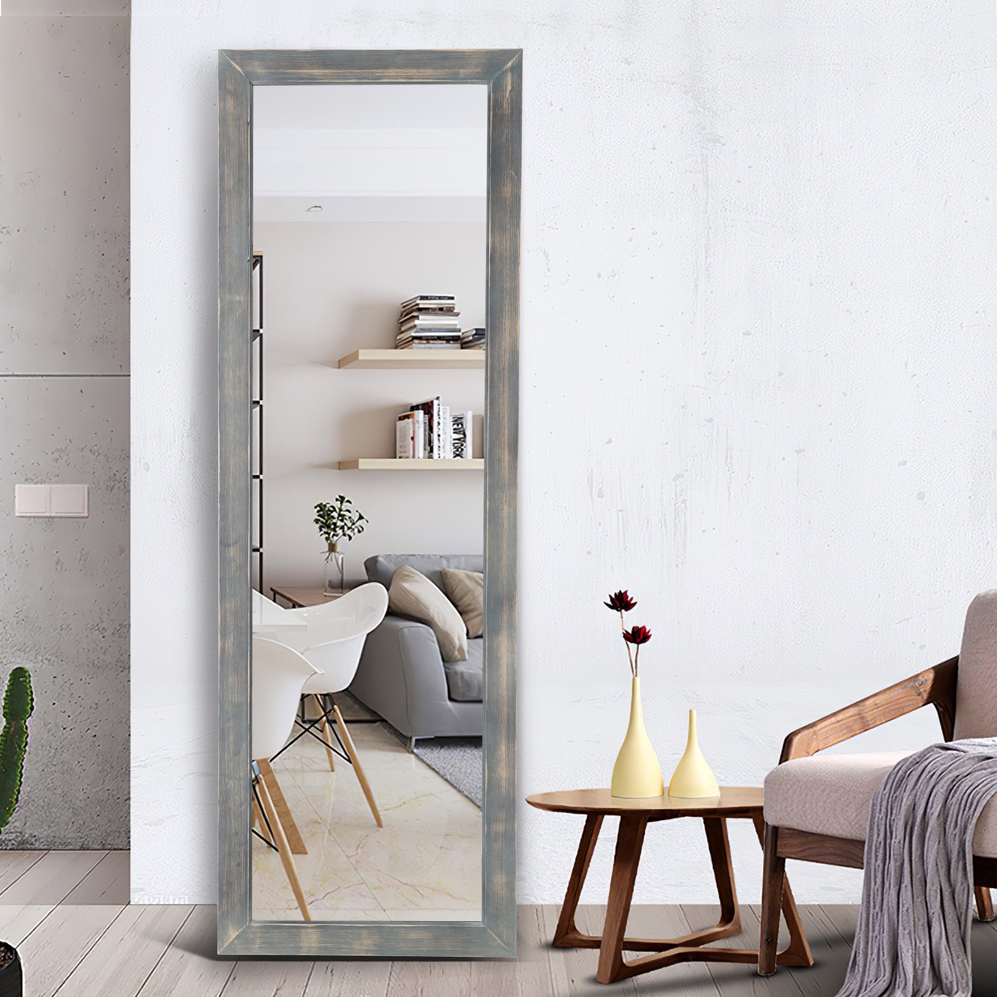 Ollia Rectangle Wood Mirror