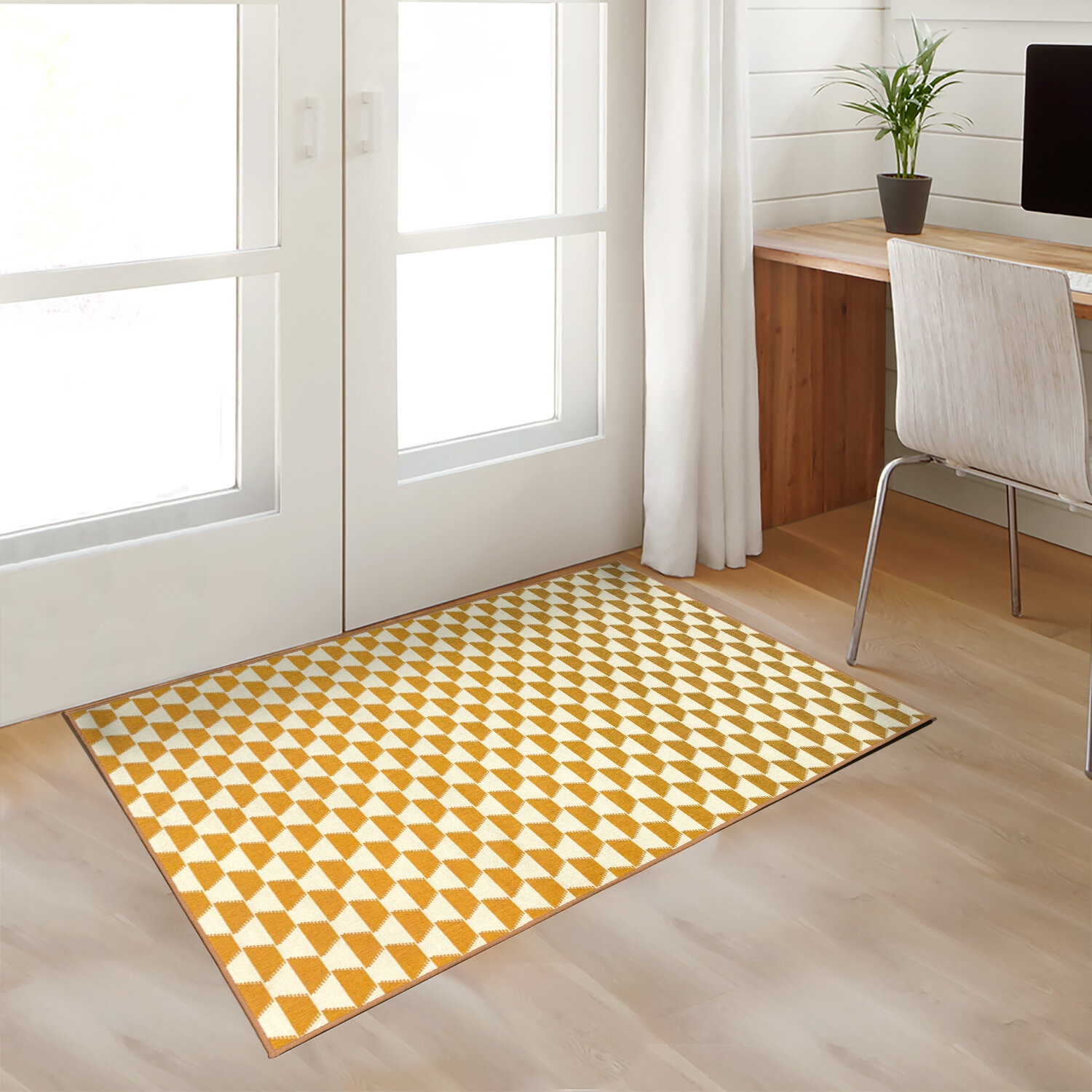 Onderdonk Flatweave Performance Yellow Gold Rug