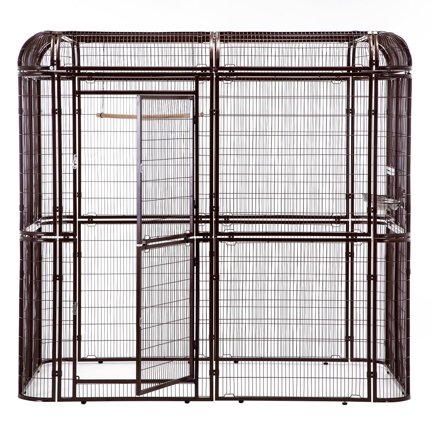 Orrin 81.5'' Steel Flat Top Flight Cage with Perch