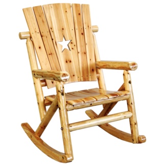 Outdoor Alaniz Rocking Solid Wood Chair