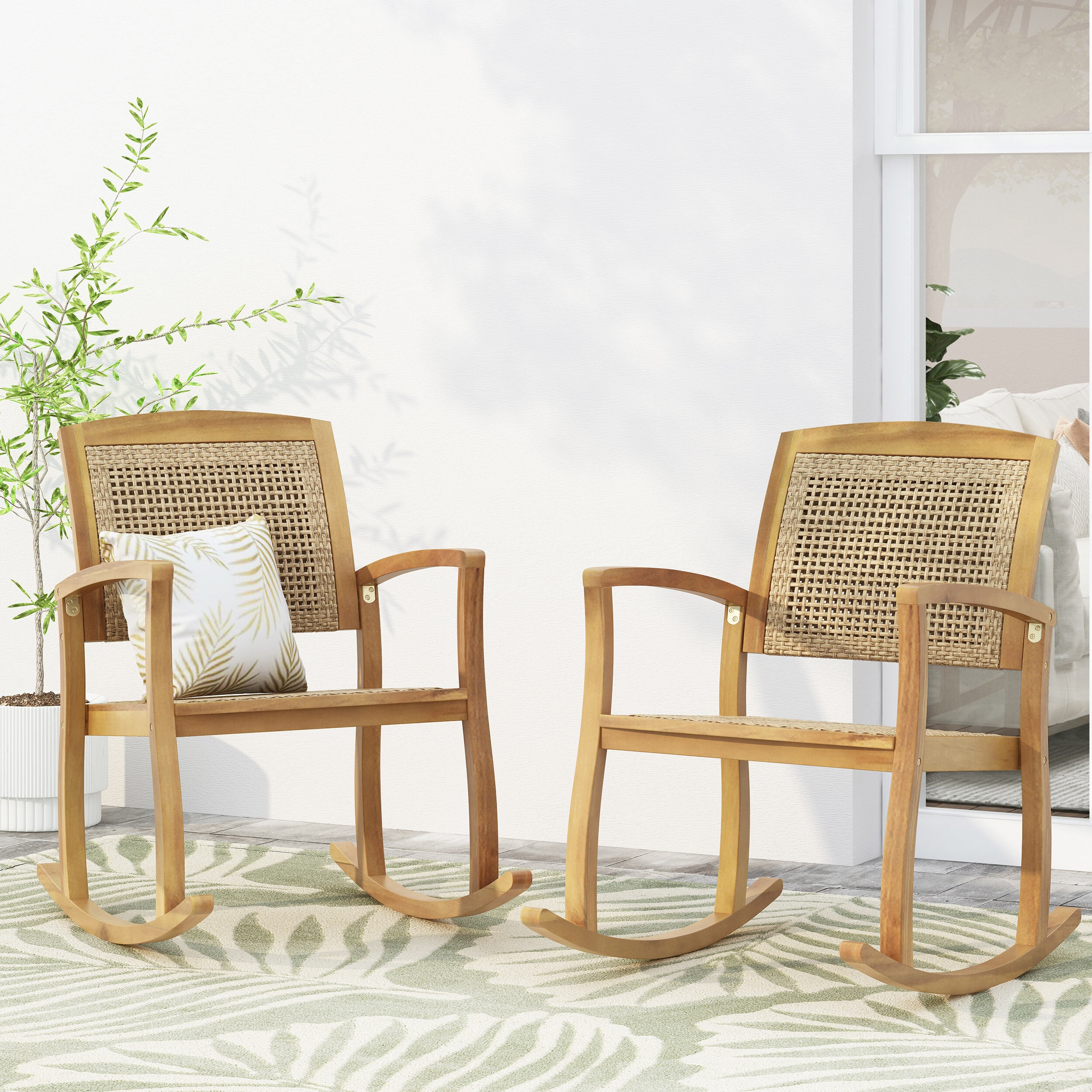 Outdoor Lords Rocking Wicker/Rattan Chair
