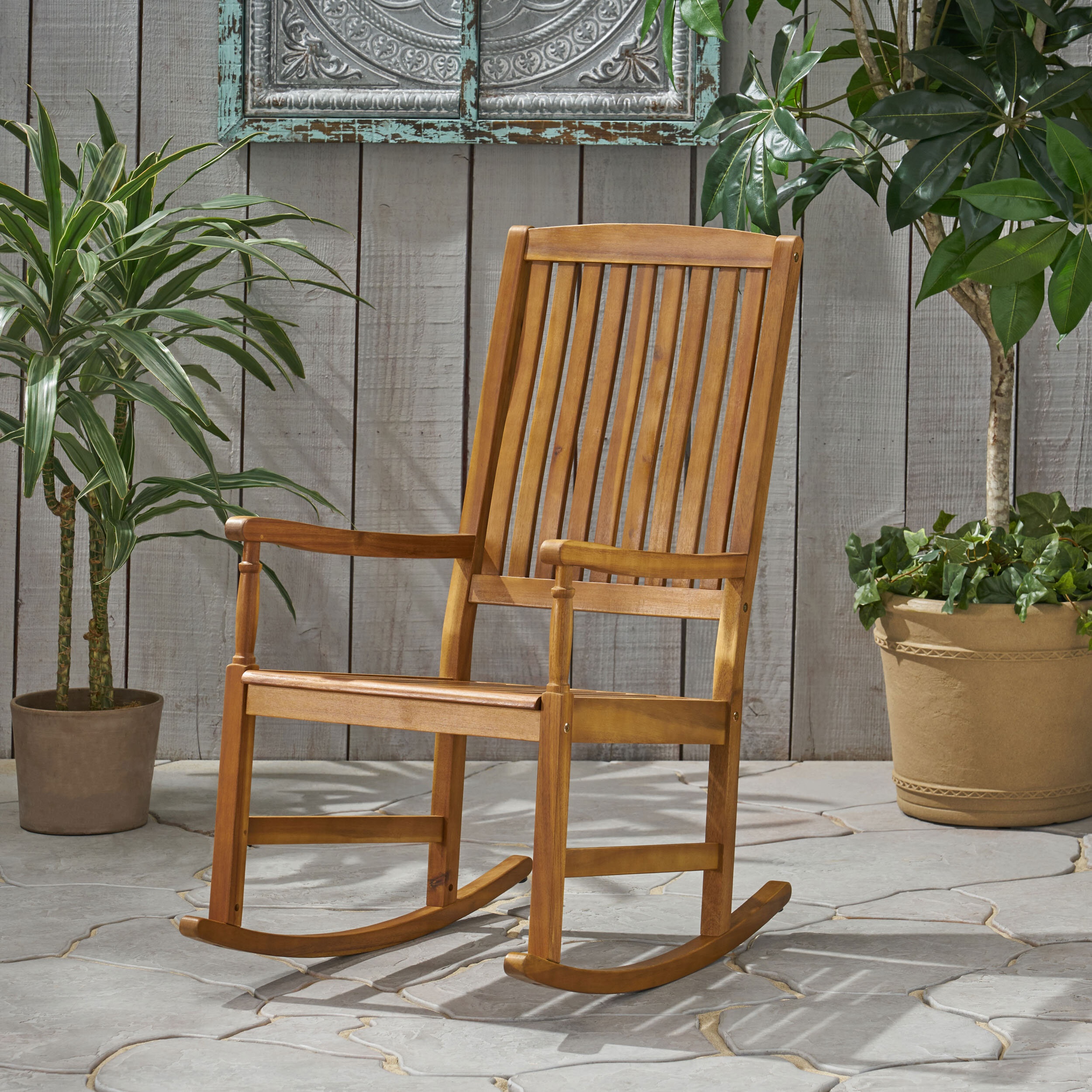 Outdoor Mccomb Rocking Solid Wood Chair