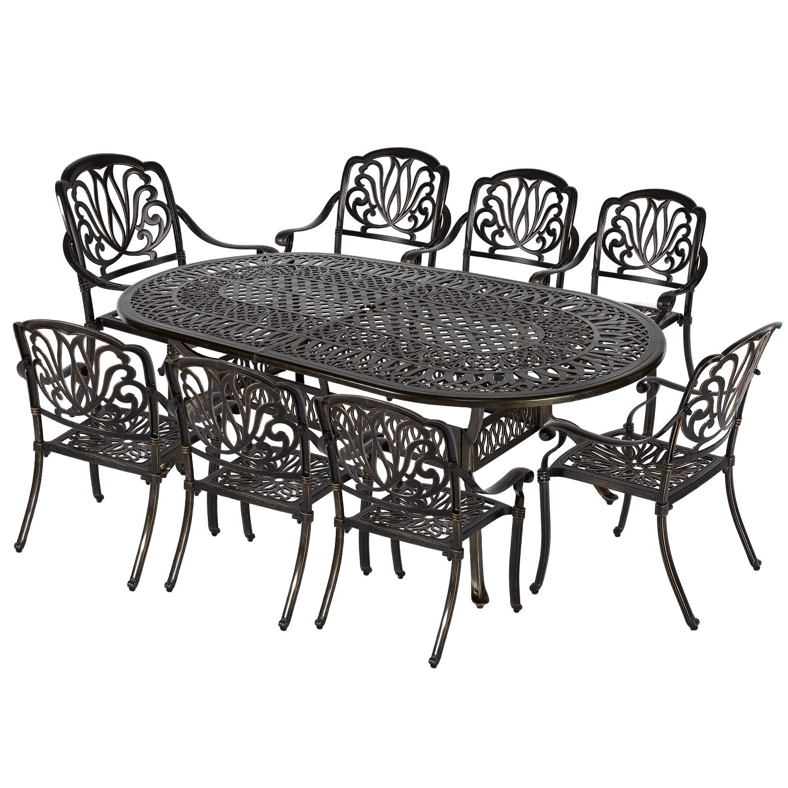 Oval 8 - Person Outdoor Dining Set