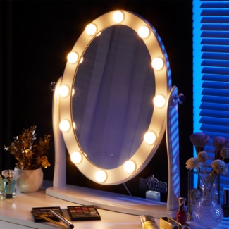Oval LED Floor Mirror