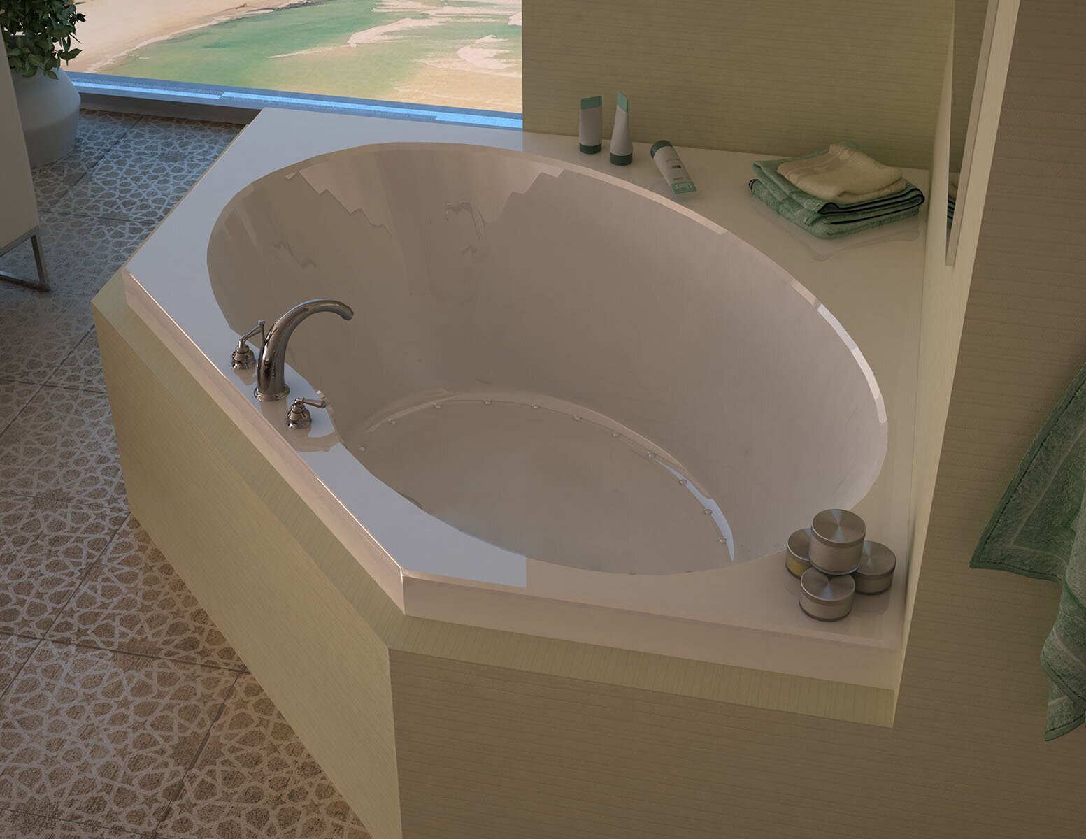 Oval Shape Corner Tubs