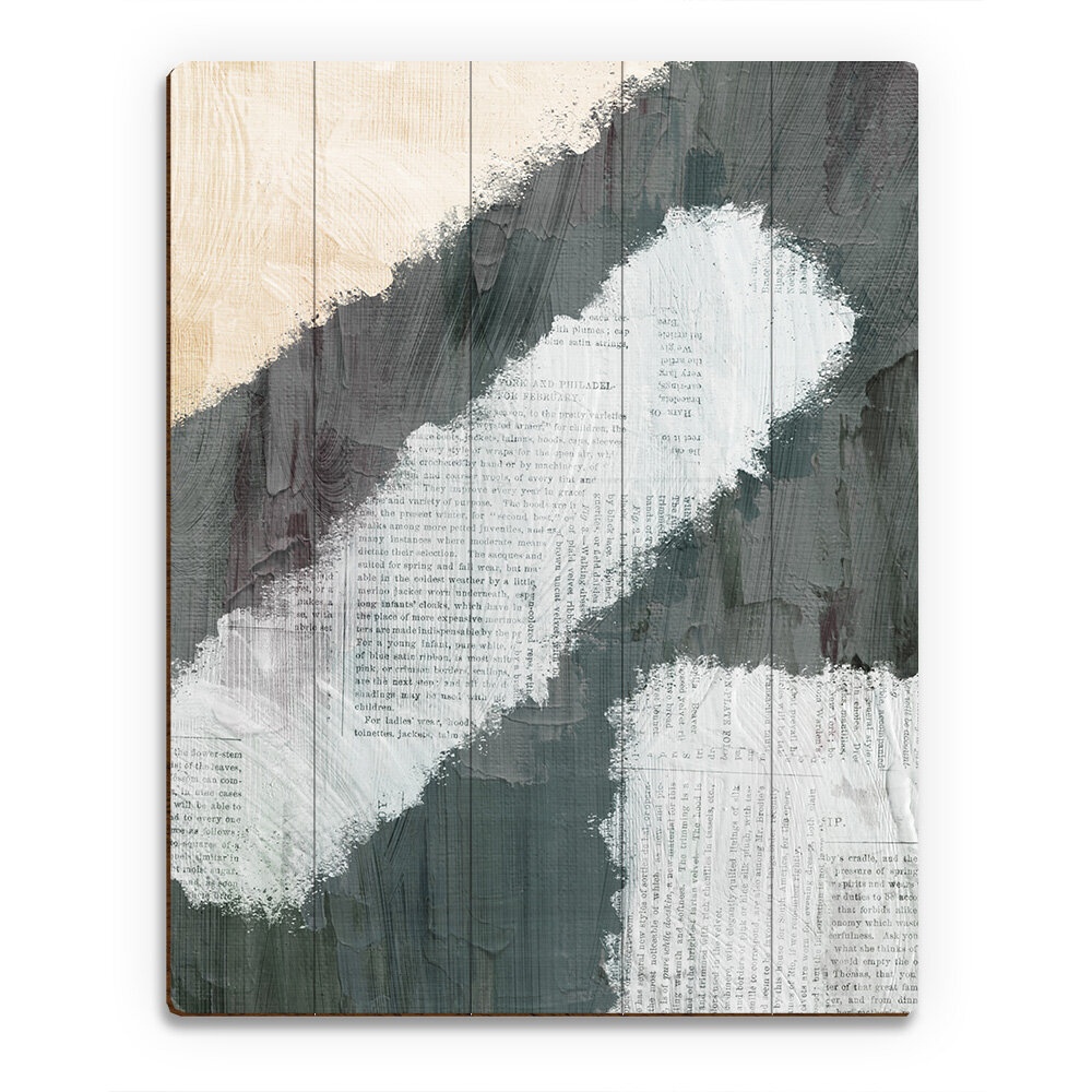 Old Gray Cracked Wood Texture Background - Abstrast Canvas Art