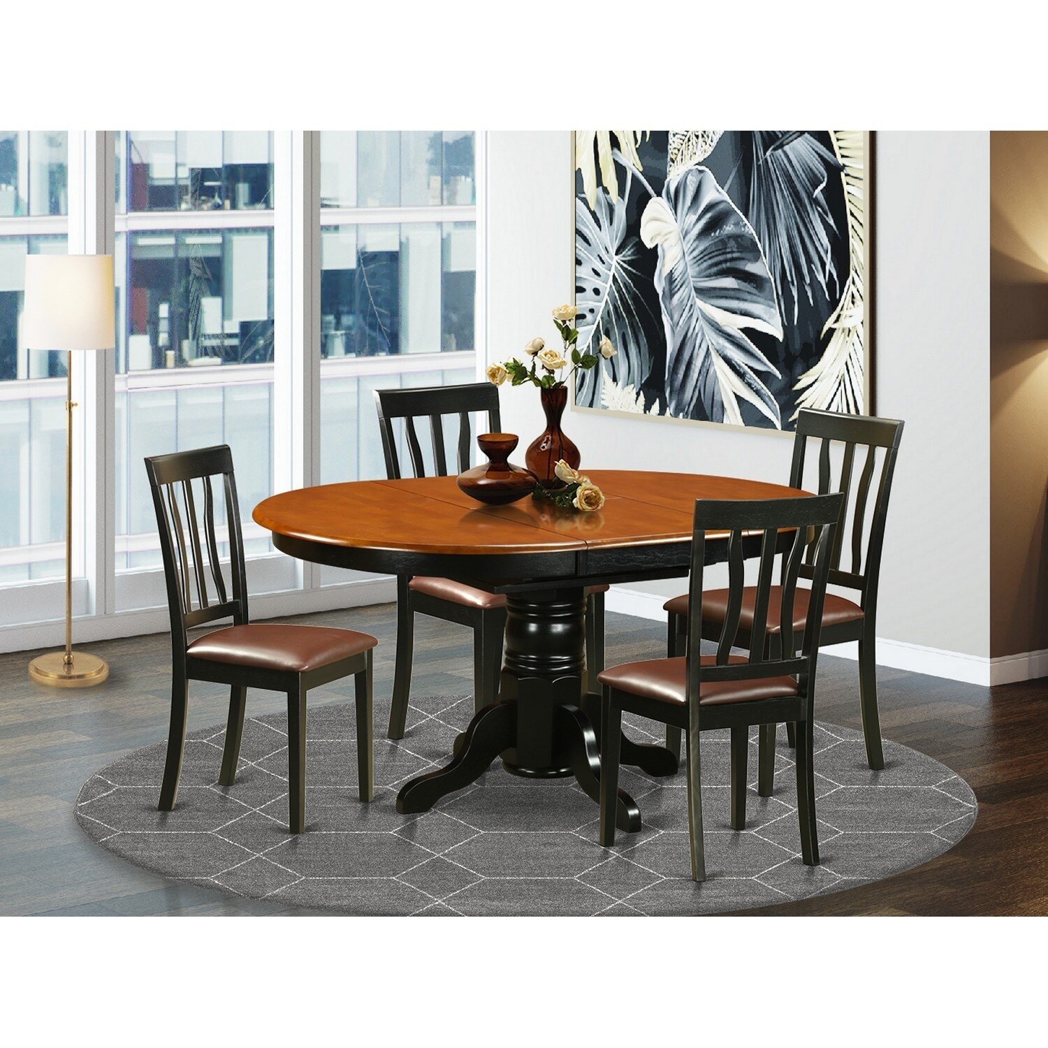 Paloma Butterfly Leaf Solid Wood Dining Set