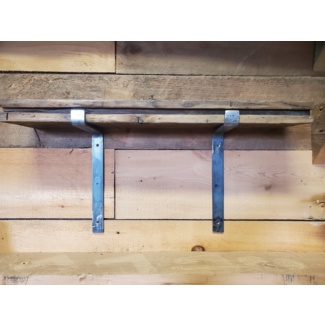 Pimental Spruce Solid Wood Floating Shelf with Reclaimed Wood