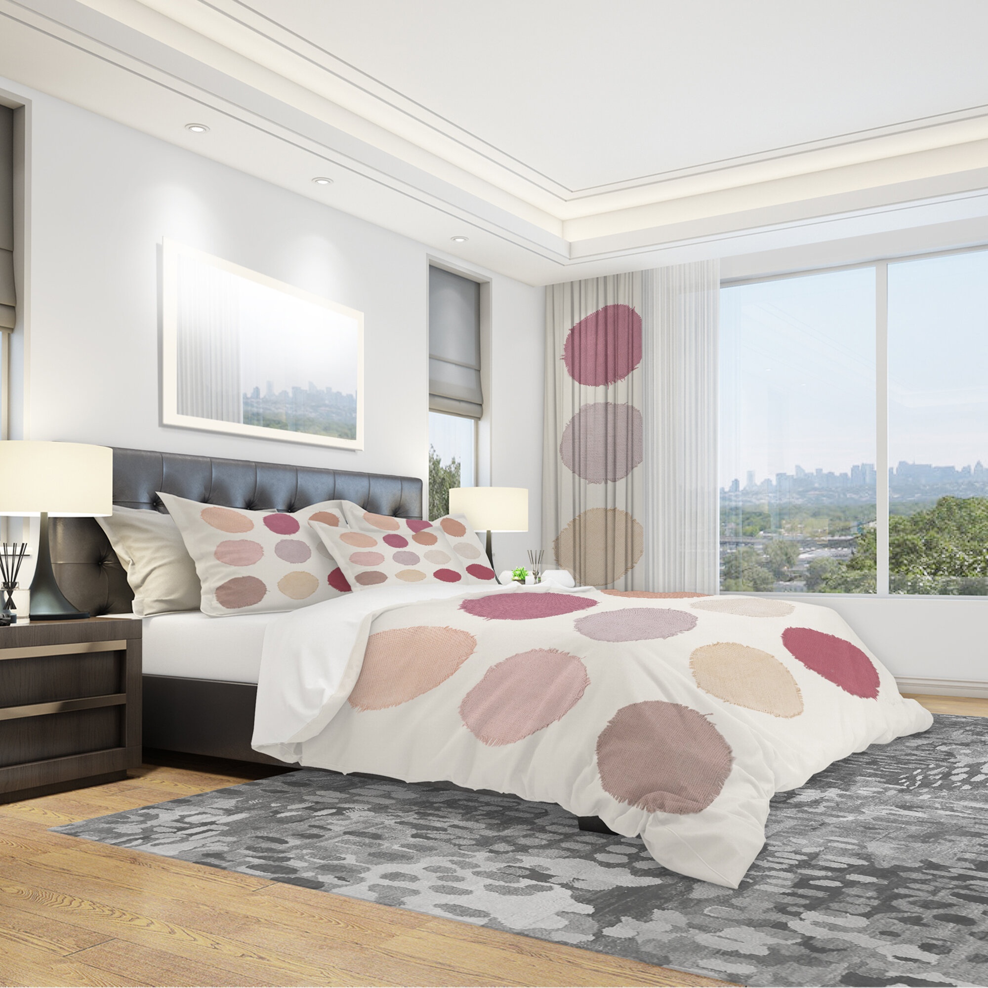 Pink Microfiber Duvet Cover Set