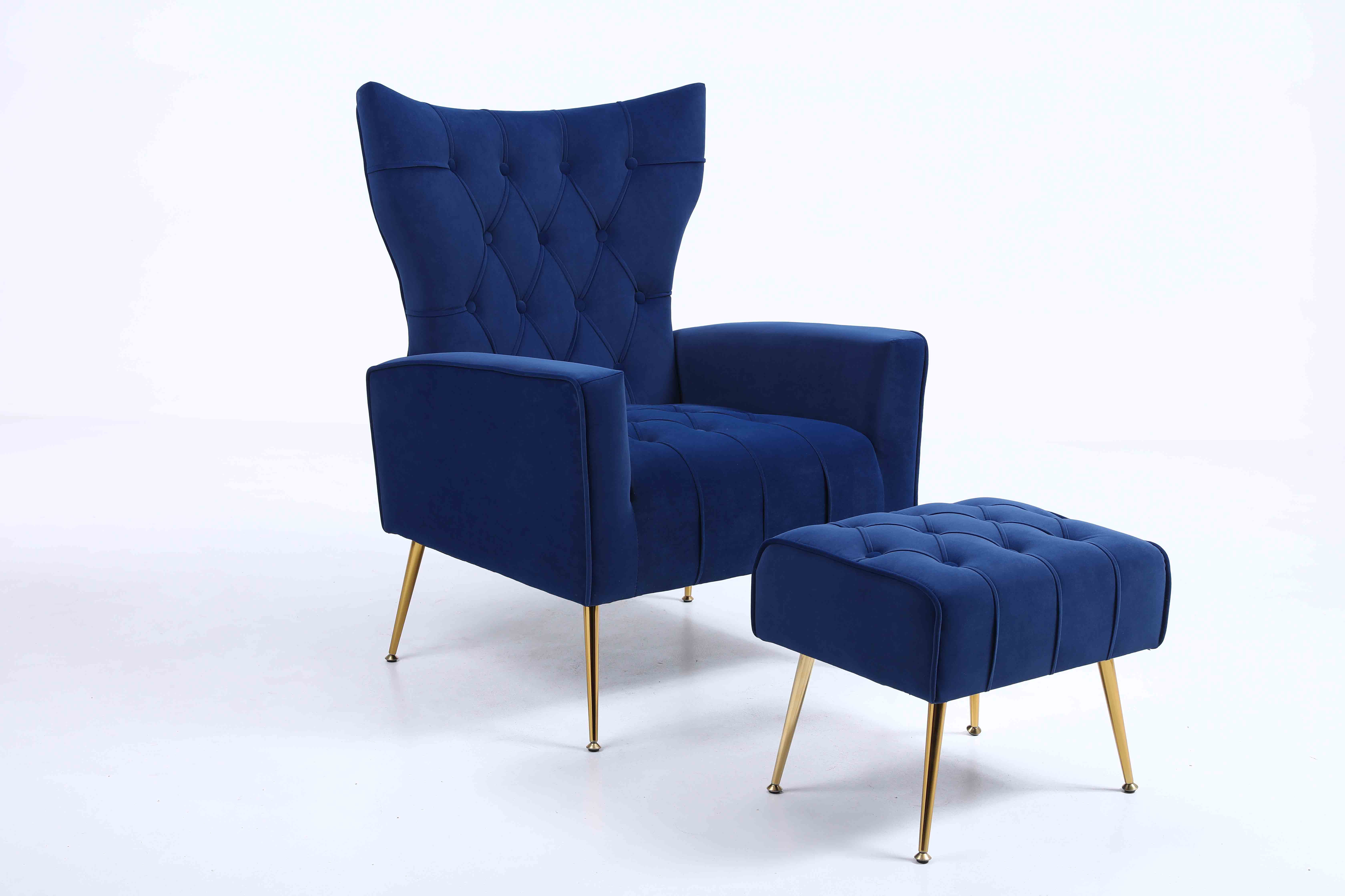 Polperro Accent Chair With Ottoman