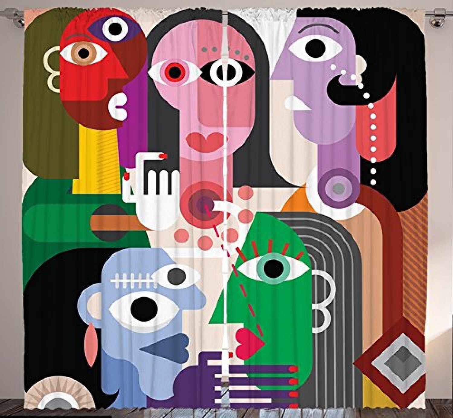 Polyester Room Darkening Curtain Pair