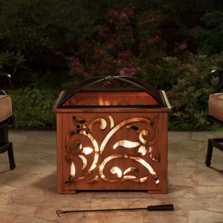 Pontius 25.79'' H x 26.18'' W Steel Wood Burning Outdoor Fire Pit