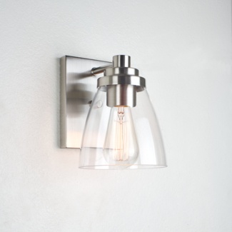 Porter 5.75'' H Glass Empire Lamp Shade in Clear