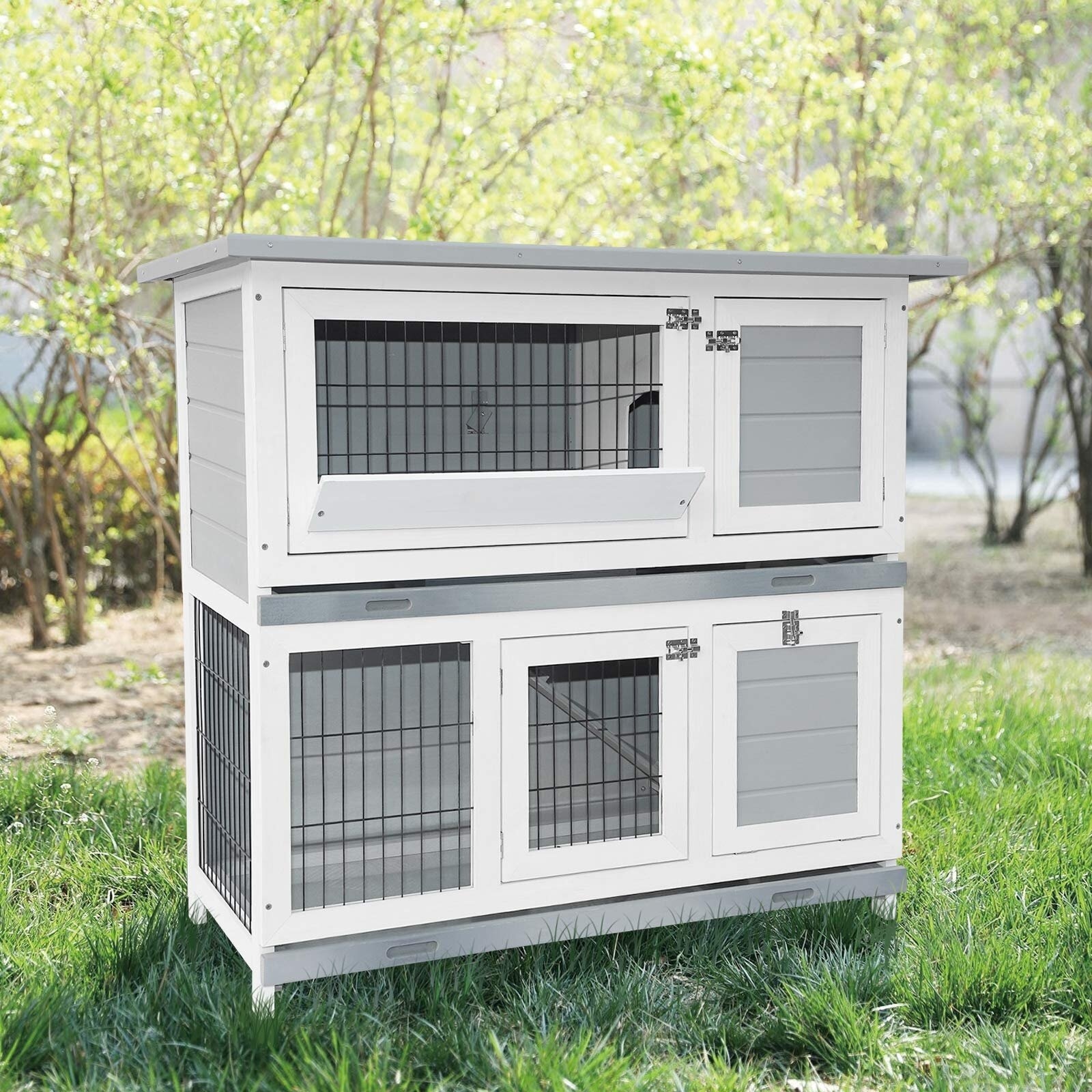 Portman Weather Resistant Rabbit Hutch with Ramp