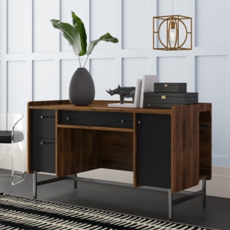 Computer Desk With File Cabinet - VisualHunt