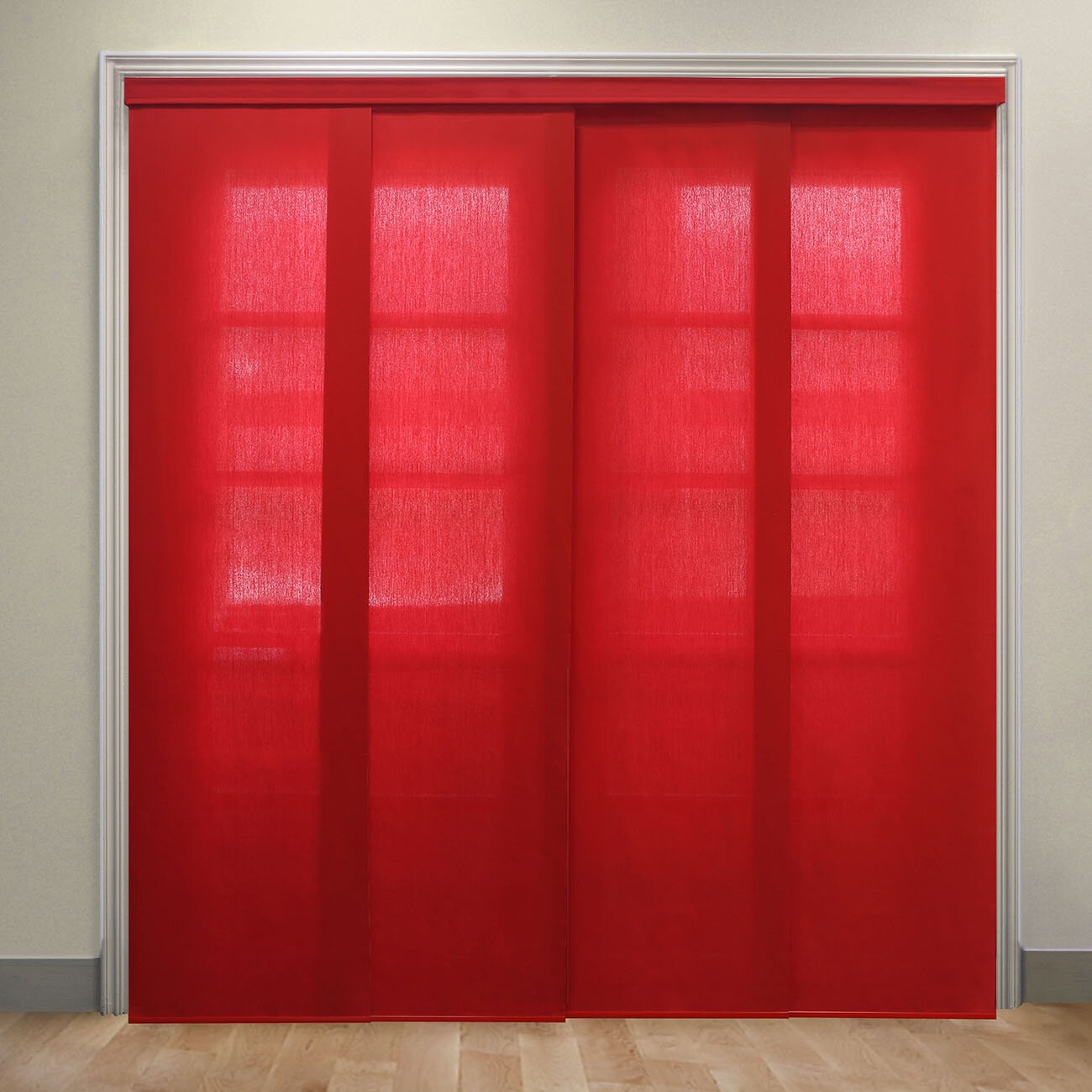 Premium Adjustable Sliding Panels Room Darkening Provence Vanilla Vertical Blind