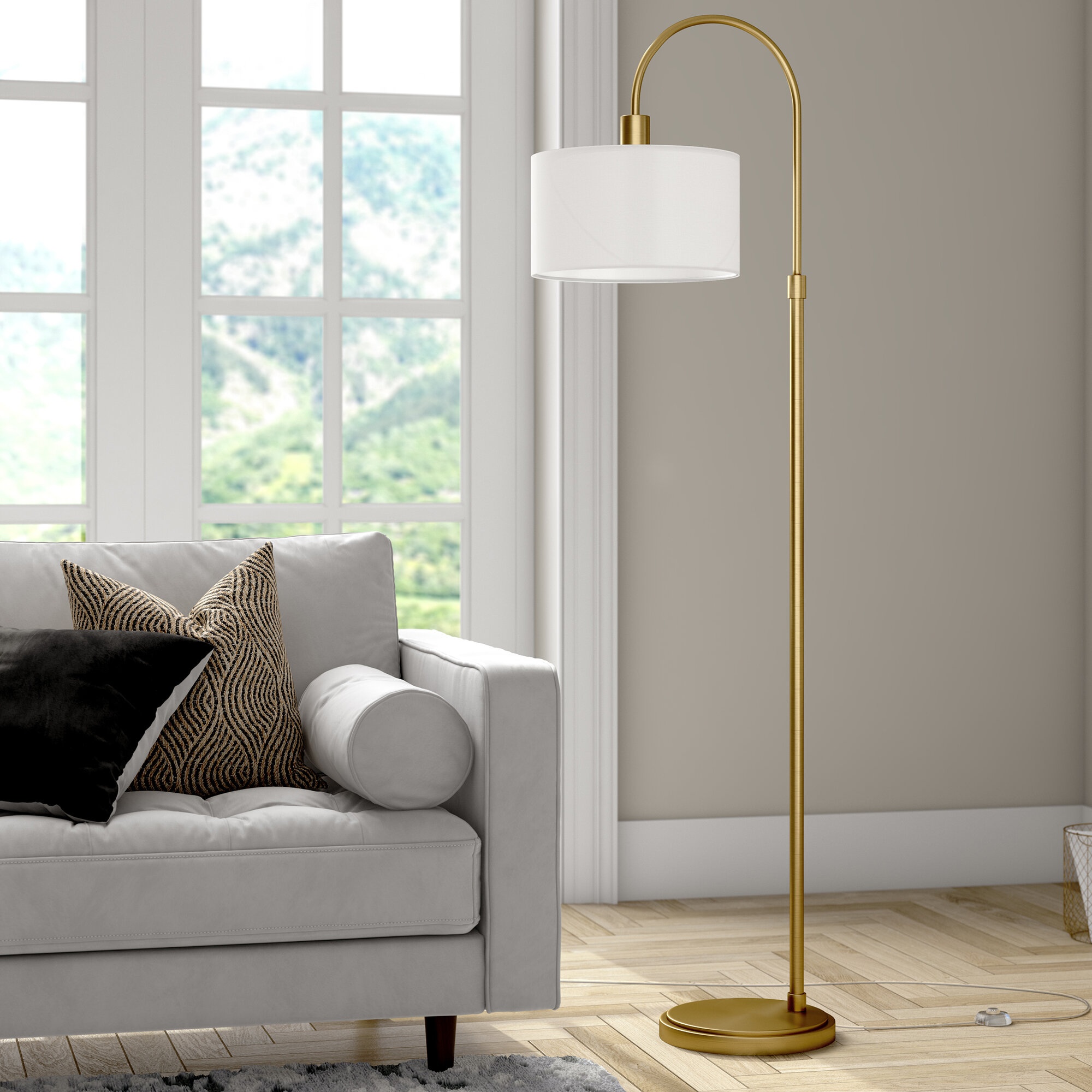 Priebe 70" Arched Floor Lamp