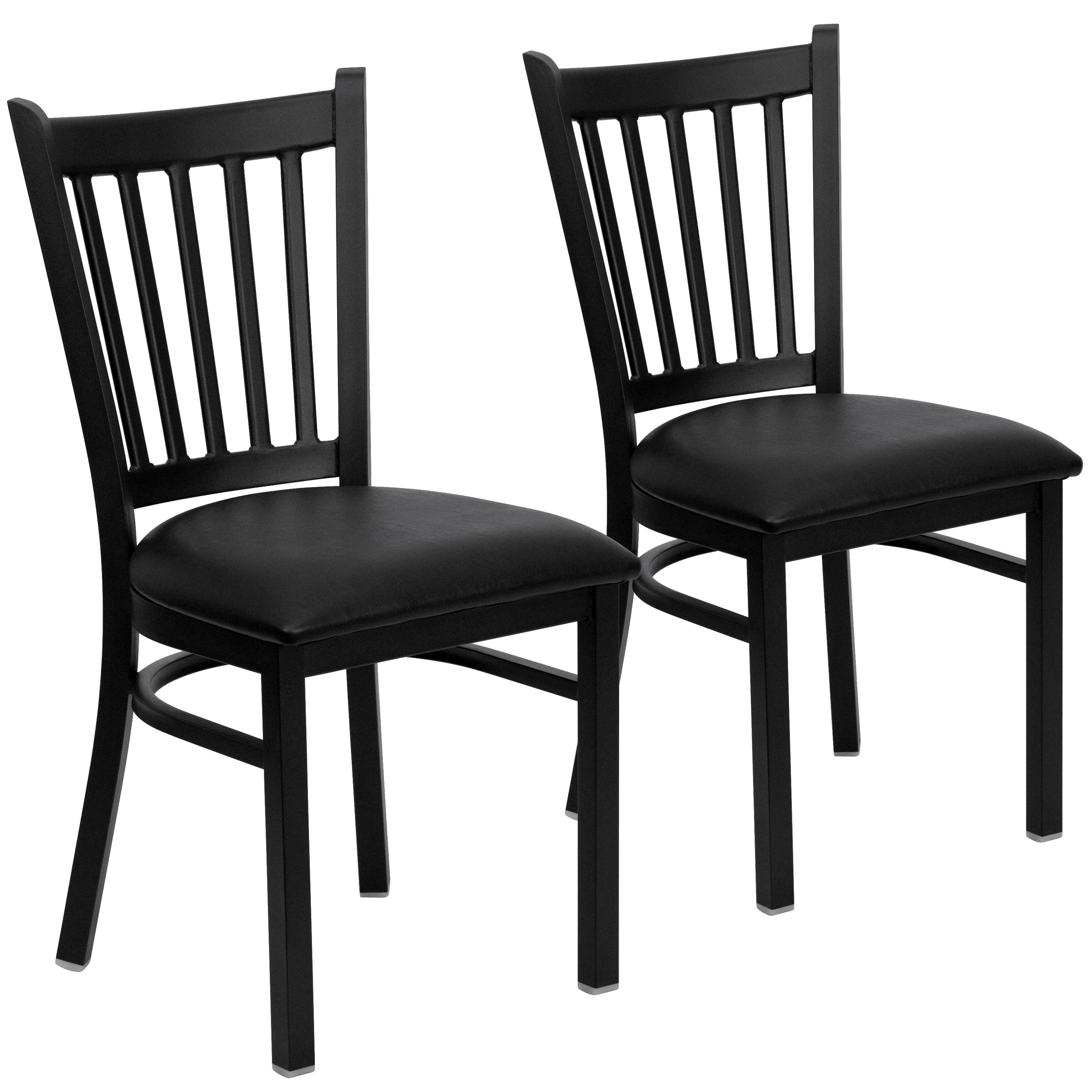 Prompton Vertical Back Metal Restaurant Chair