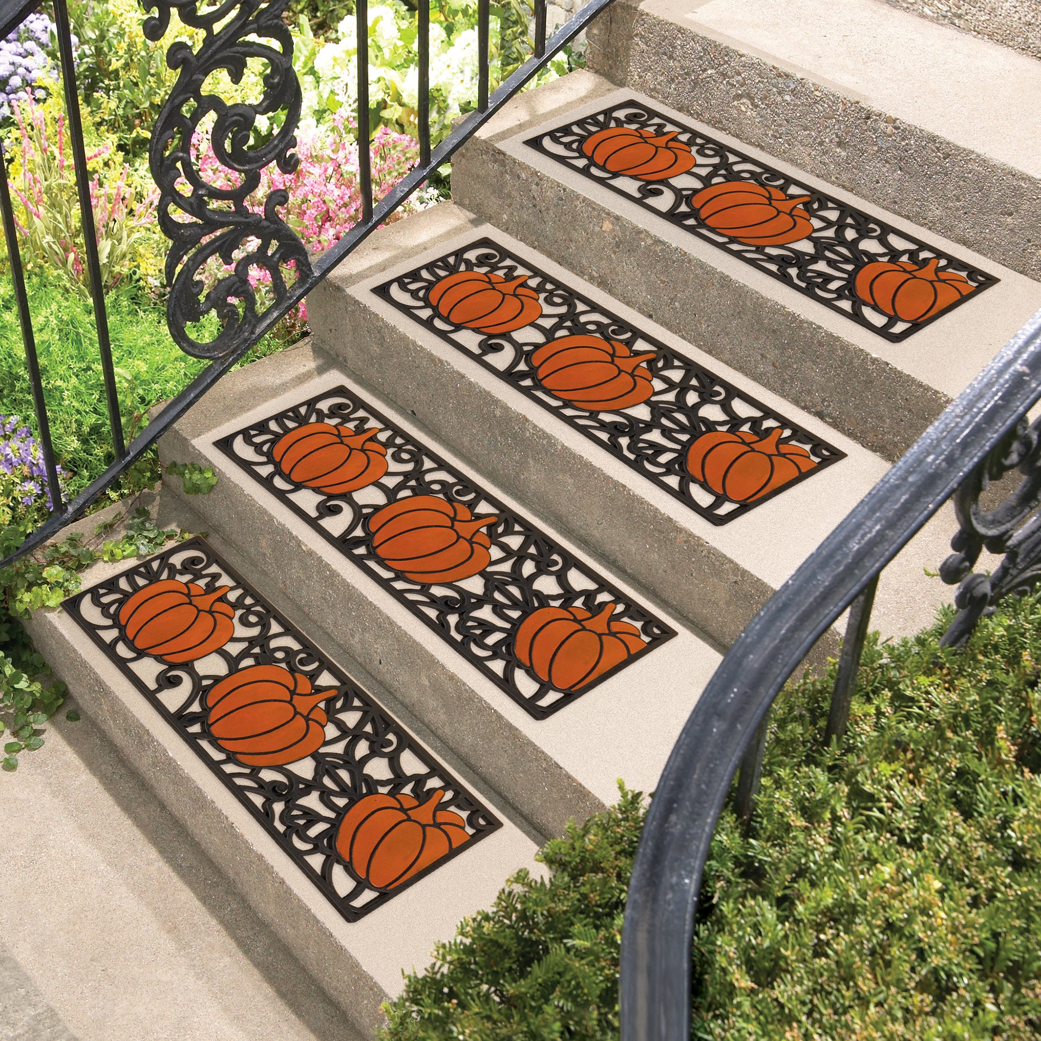 Pumpkin Rubber Orange/Black Stair Tread