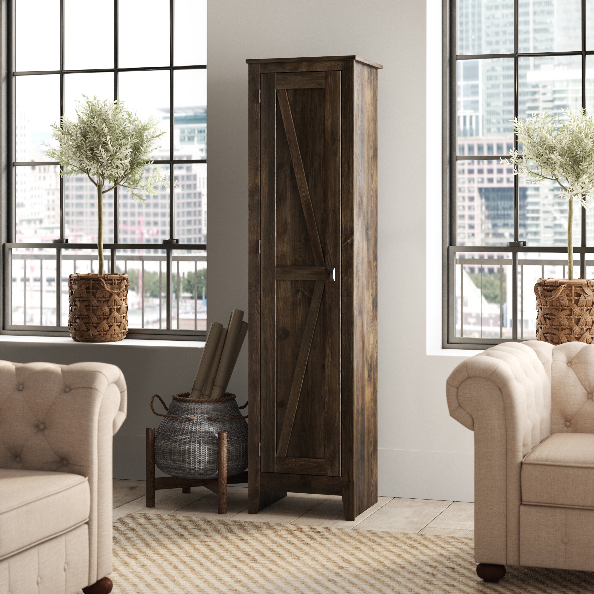 Tall Thin Storage With Doors