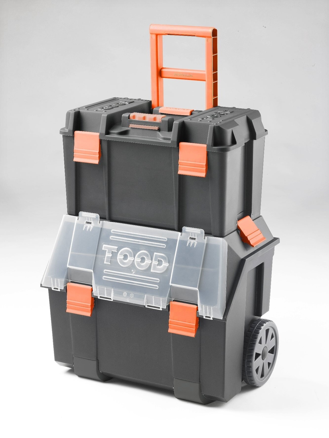 Portable Rolling Tool Box Trolley Travel Carrier Storage Cabinet with 2  Wheels