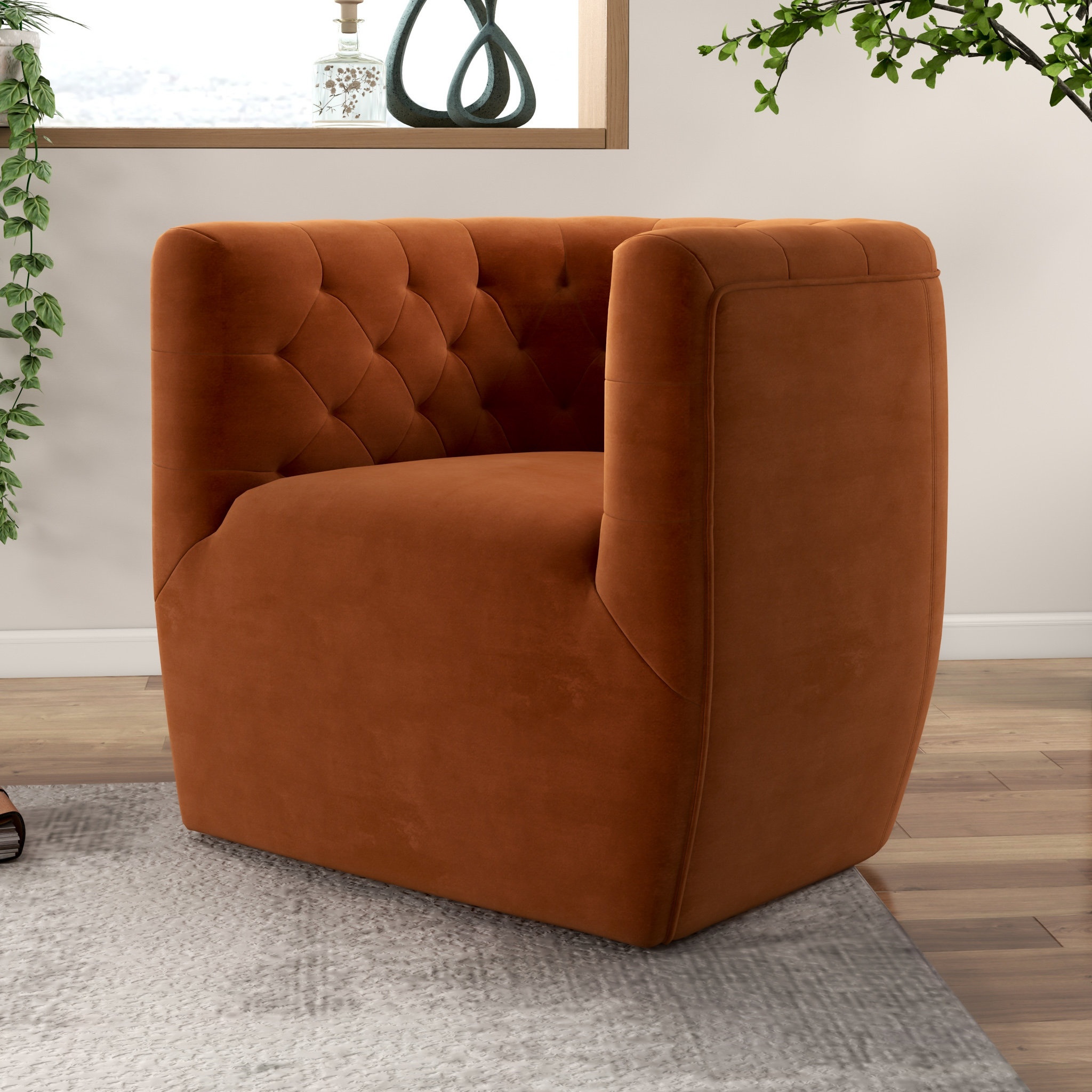 Round Swivel Chair - VisualHunt