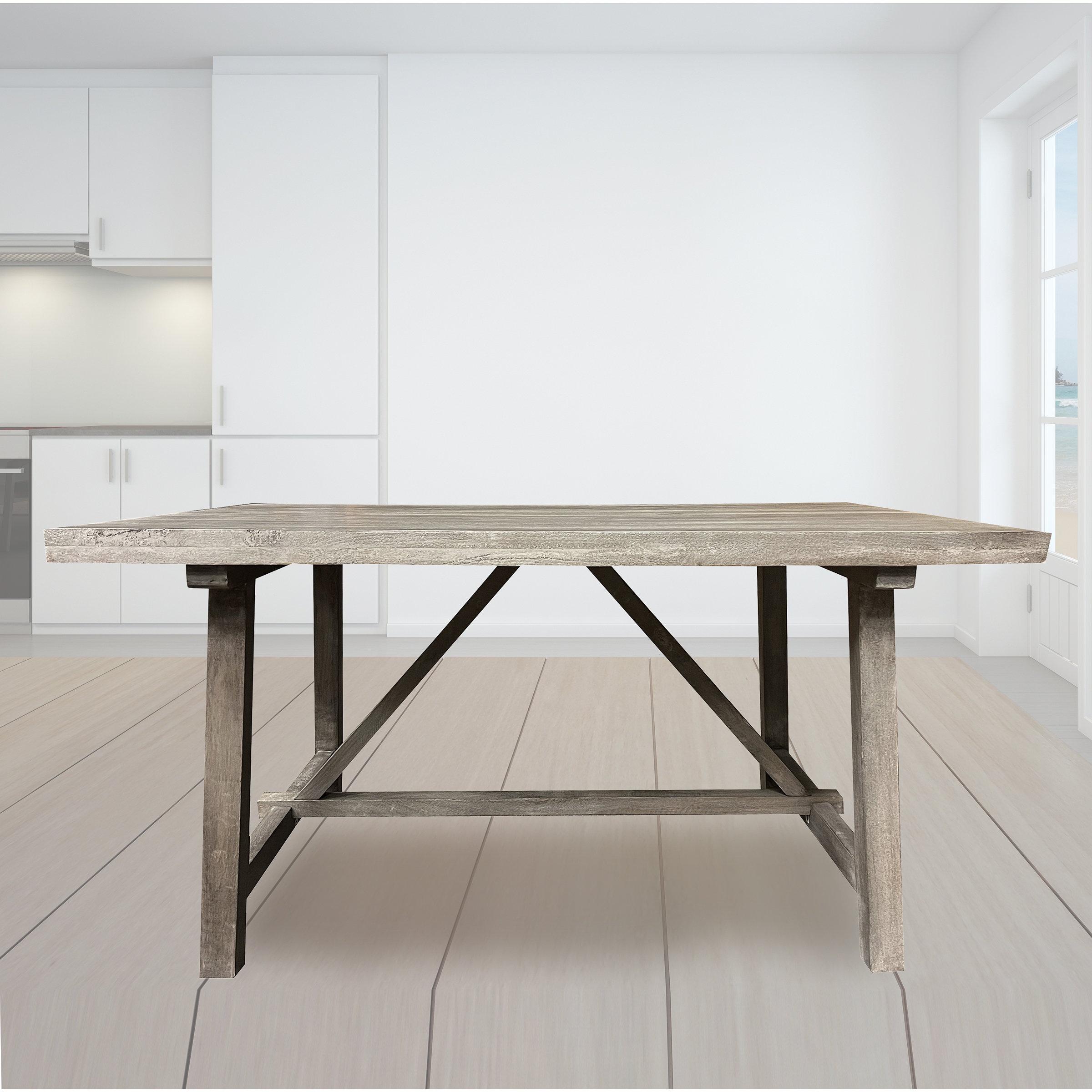 Rashanna 58'' Mango Solid Wood Trestle Dining Table