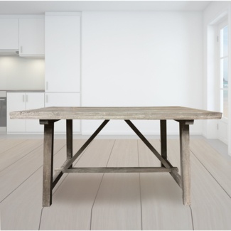 Rashanna 58'' Mango Solid Wood Trestle Dining Table