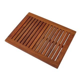 Rectangle Teak & Wood Non-Slip Shower mat