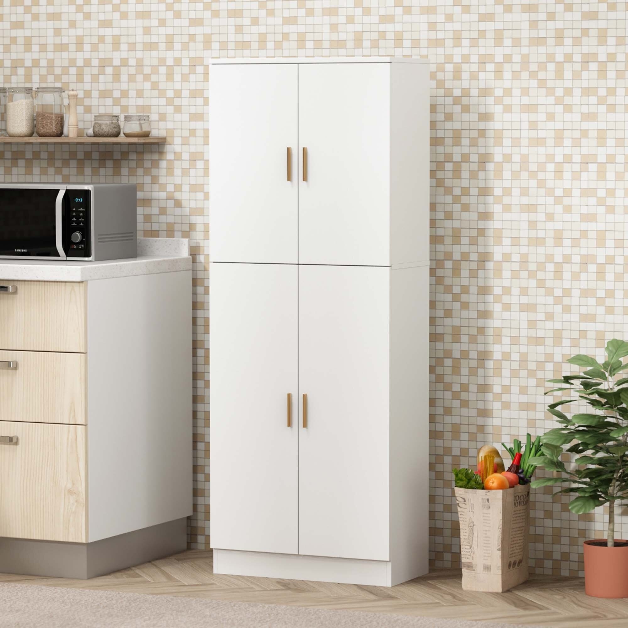 Reshell 61" White Kitchen Pantry