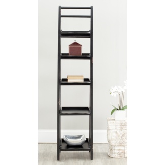 Rexhie 71.3'' H x 16.5'' W Solid Wood Ladder Bookcase