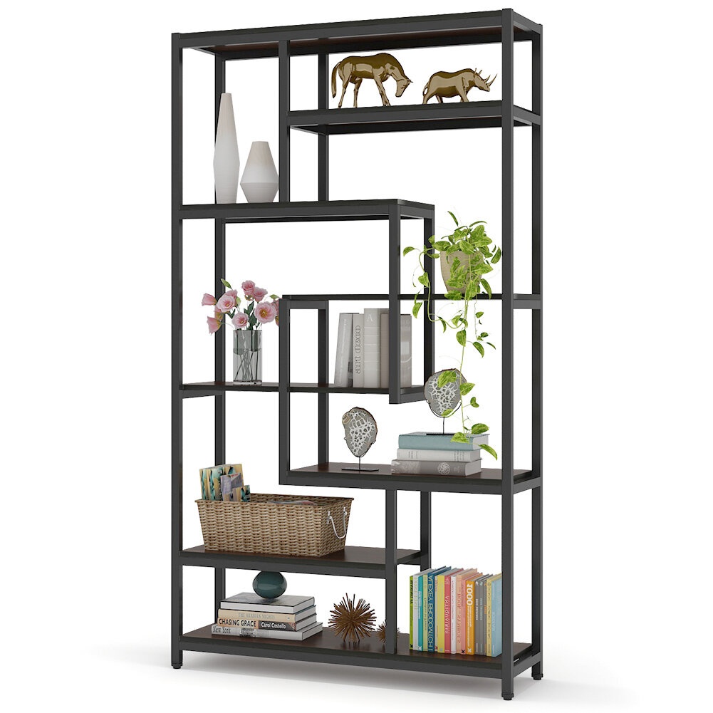 Riggleman 70.86'' H x 39.37'' W Metal Geometric Bookcase