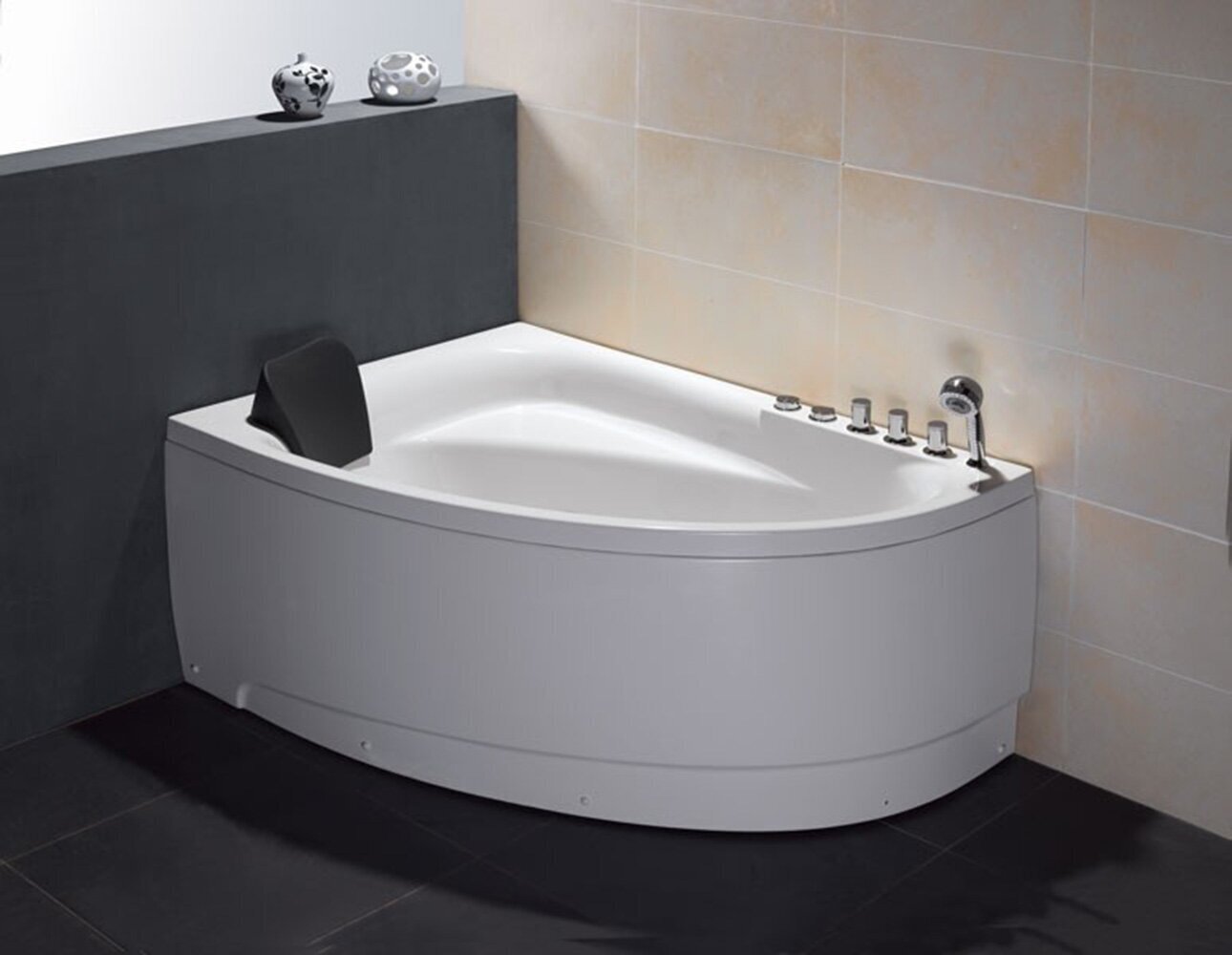 Right Side Corner Tub For Small Bathroom