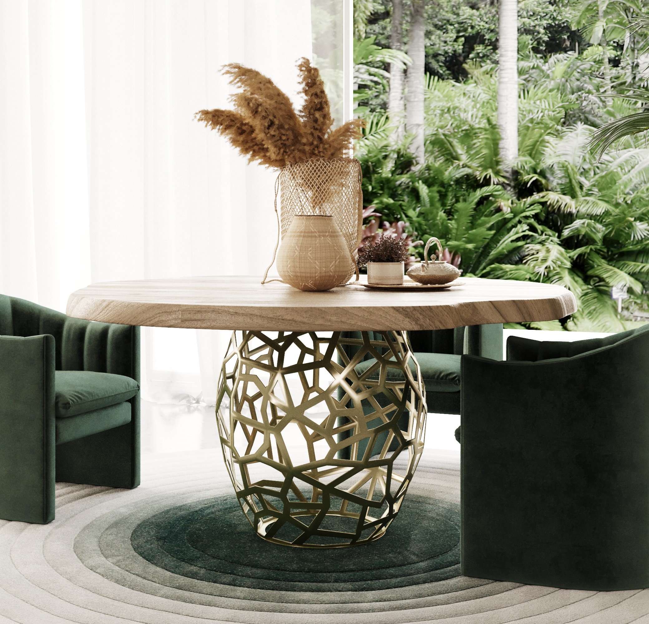 Roddie Pedestal Dining Table
