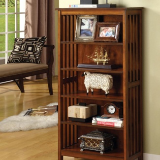 Rodin 48'' H x 22'' W Solid Wood Standard Bookcase