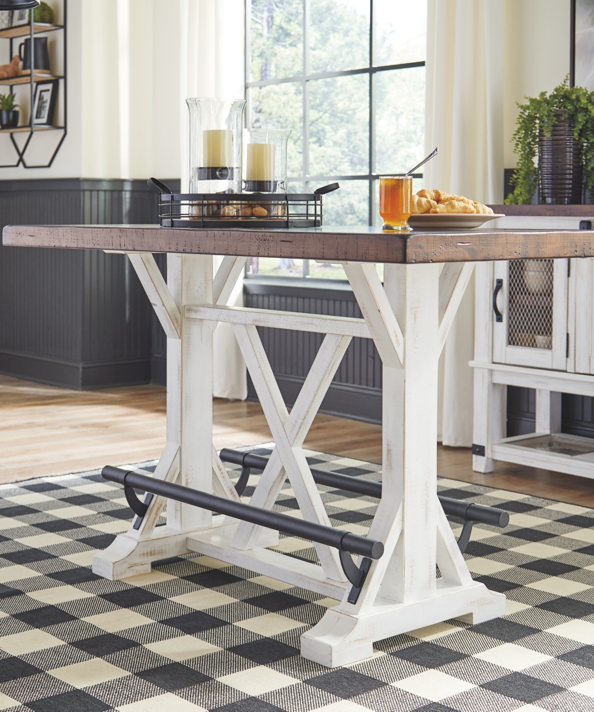Roesler Counter Height 59.88'' Trestle Dining Table