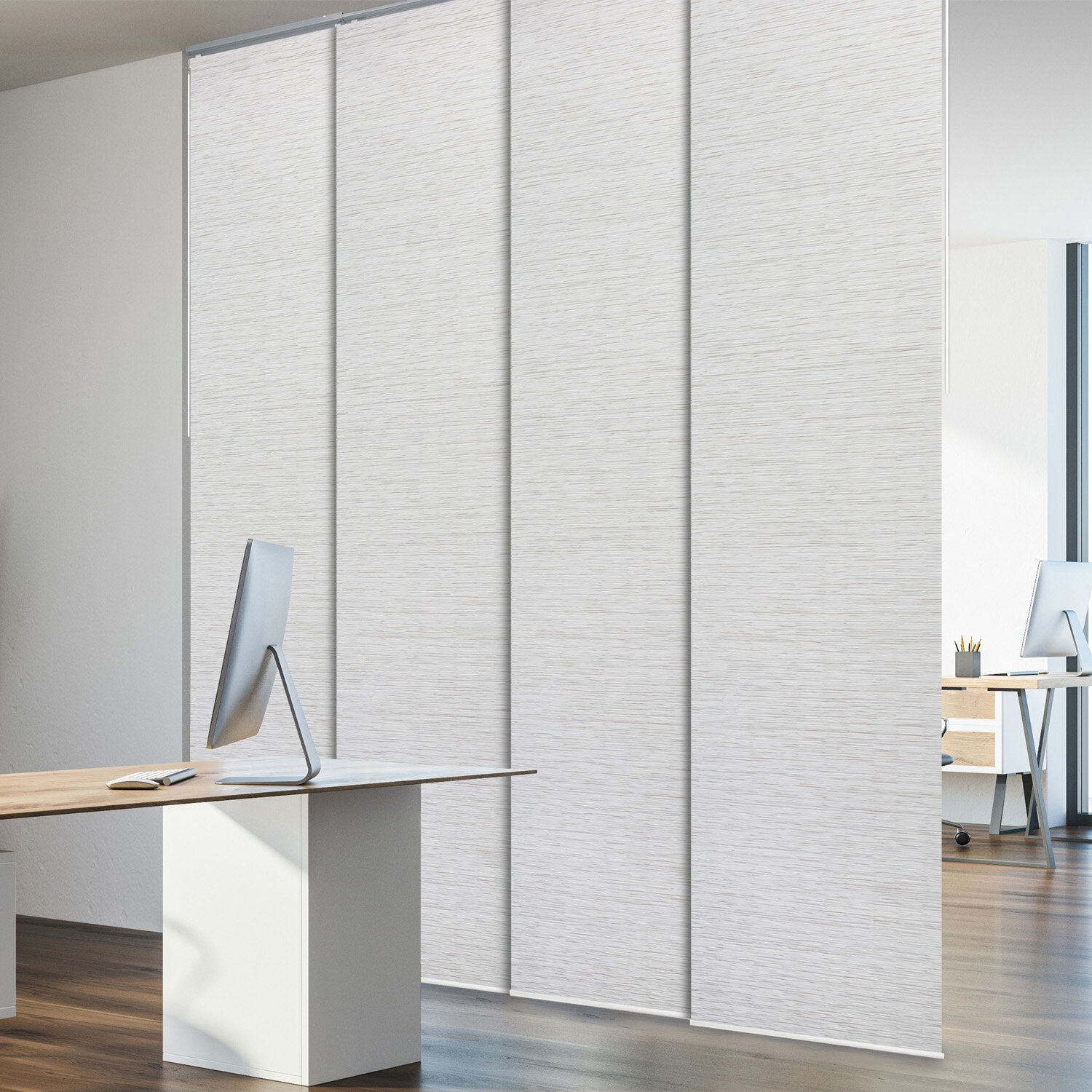 Room Darkening White Vertical Blind