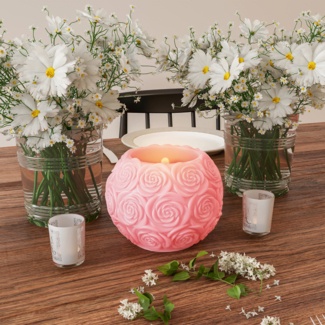 Rose Scented Flameless Candle