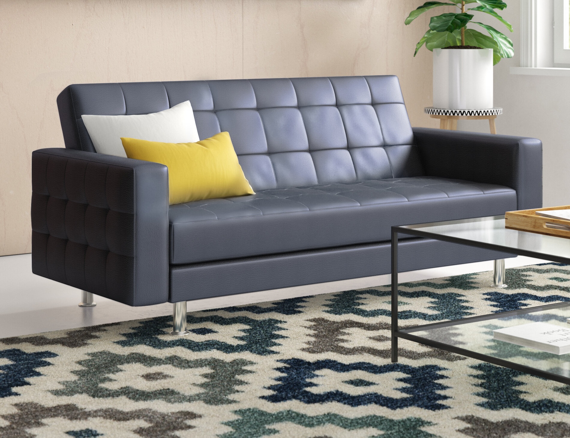 Rosina 74.8'' Vegan Leather Loveseat