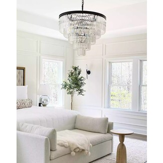 Rustic bedroom with exposed beams and warm tones